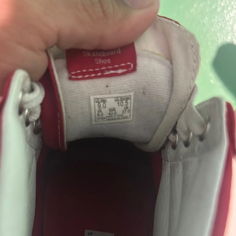 Vans Red and White High-Top Sneakers - Picture 5 of 6